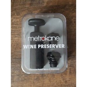 Metrokane Wine Preserver - Vacuum Pump with 2 Stoppers